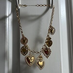 Gold Heart Charm Necklace